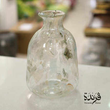 مزهرية زجاج الماني بعنق